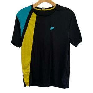 VTG Nike Cycling Tee Shirt Color Block Athletic Shirt Size 2XL Embroidered Logo
